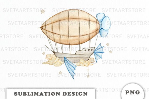 A Brand Designer’s Review of Watercolor Airship Balloon Graphics