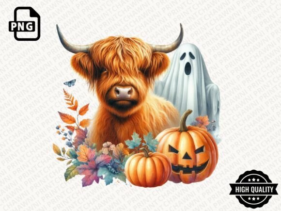 A Design Review for Embroidery: Funny Highland Cow Halloween Clipart