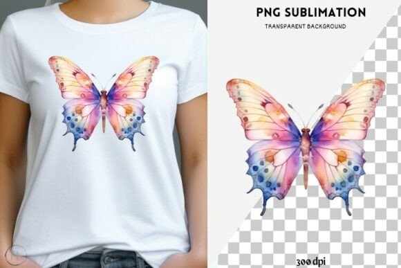 A Watercolor Butterfly PNG for Creative Branding and Marketing Graphics