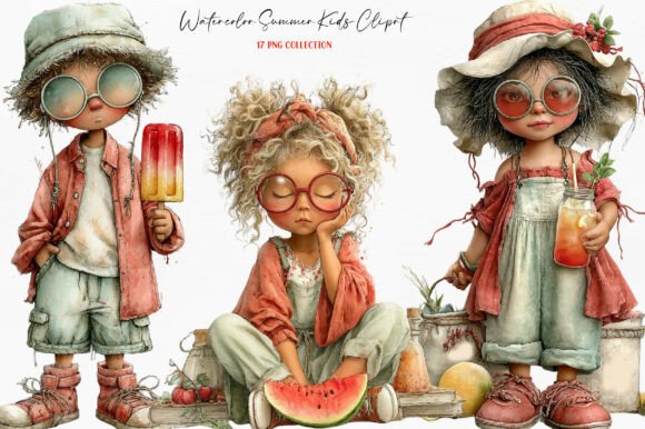 A Watercolor Clipart Set for Illustrations and Graphics