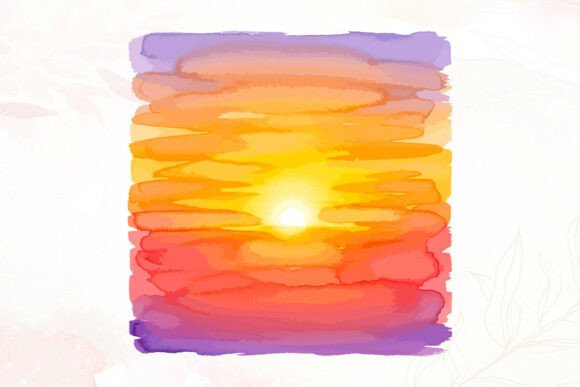 Abstract Watercolor Sunset Sky Graphics: An Editor's Review