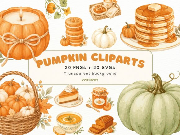 Crafting Elegant Fall Products with Pumpkin Watercolor Graphics
