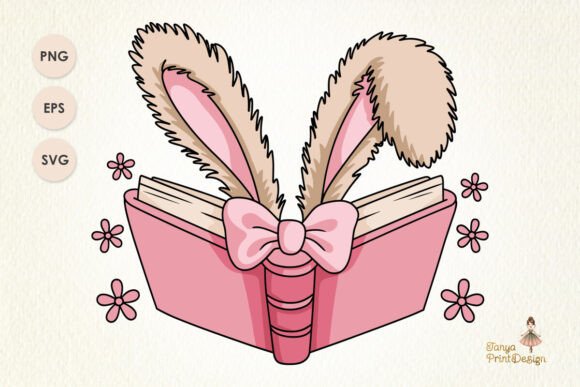 Cute Bunny Ears Book Clipart: A Publisher's Visual Asset