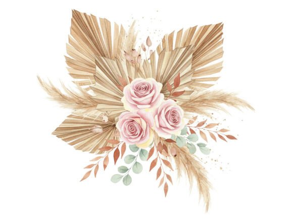 Evaluating Boho Watercolor Wreath Clipart for Local Brand Graphics