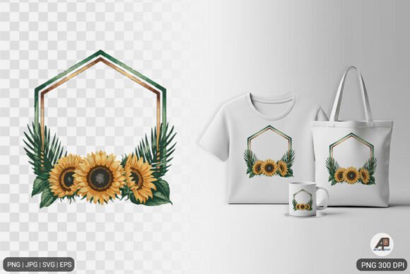 Evaluating the Watercolor Sunflower Frame for Product Creation