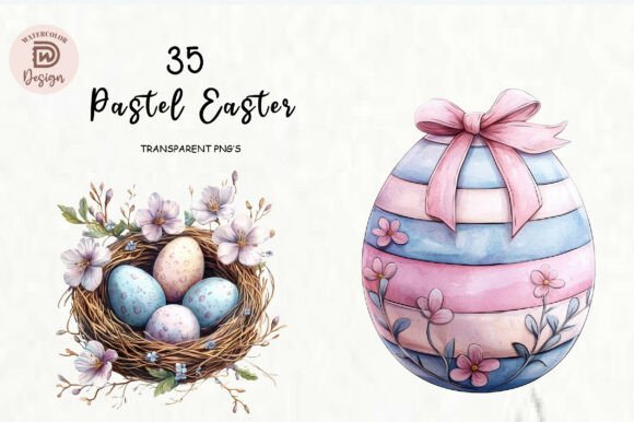 Handcrafting with a Soft Easter Watercolor Graphic