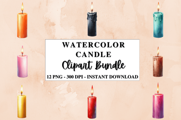 My Review of the Watercolor Candles Graphics Bundle for Publishing