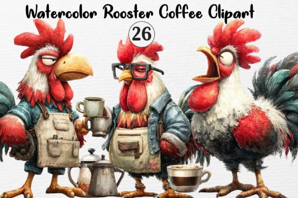 Rooster Coffee Clipart: Branding Insights for Graphics & Illustrations