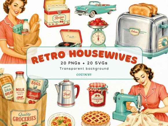 Vintage Homemaker Graphics for Today's Creator