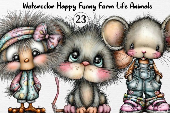 Watercolor Farm Animals: A Graphics Review for Client Projects